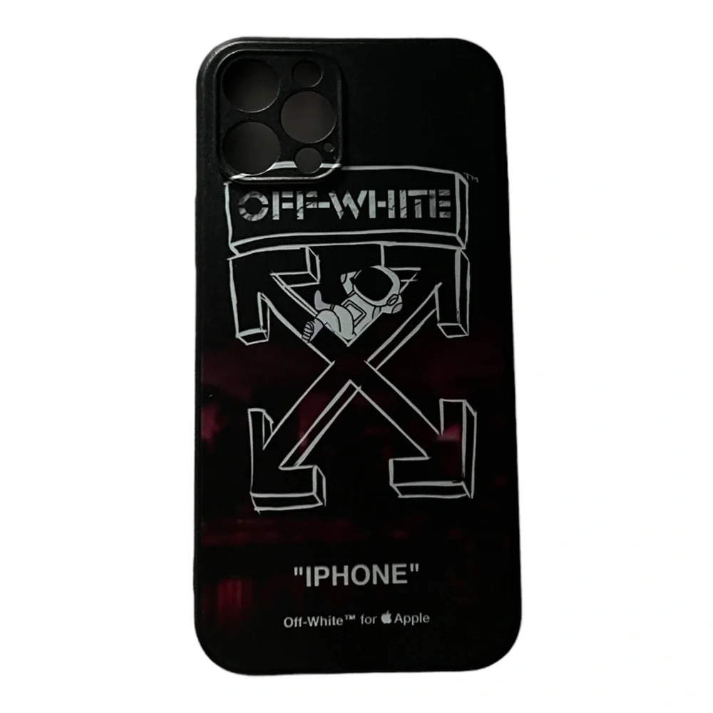 Black Print iPhone 12 Pro Case